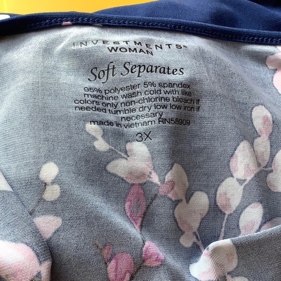 Investments soft separates twilight blms plus size dress 3x - Picture 7 of 7